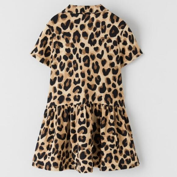 Zara Leopard Print Drop Waist Dress - Picture 3 of 3